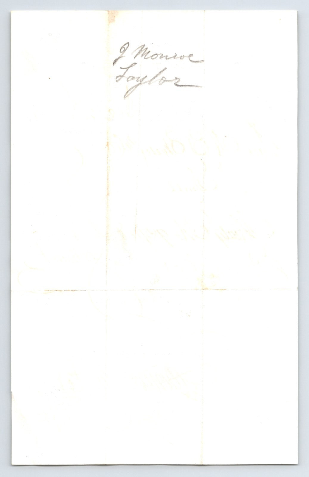 New York City 1871 J. Monroe Taylor Office Billhead 8 x 5