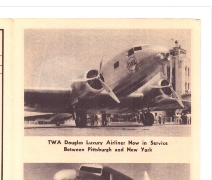 TWA Trans World Airlines 1934 Linbergh Line System Time Table Booklet