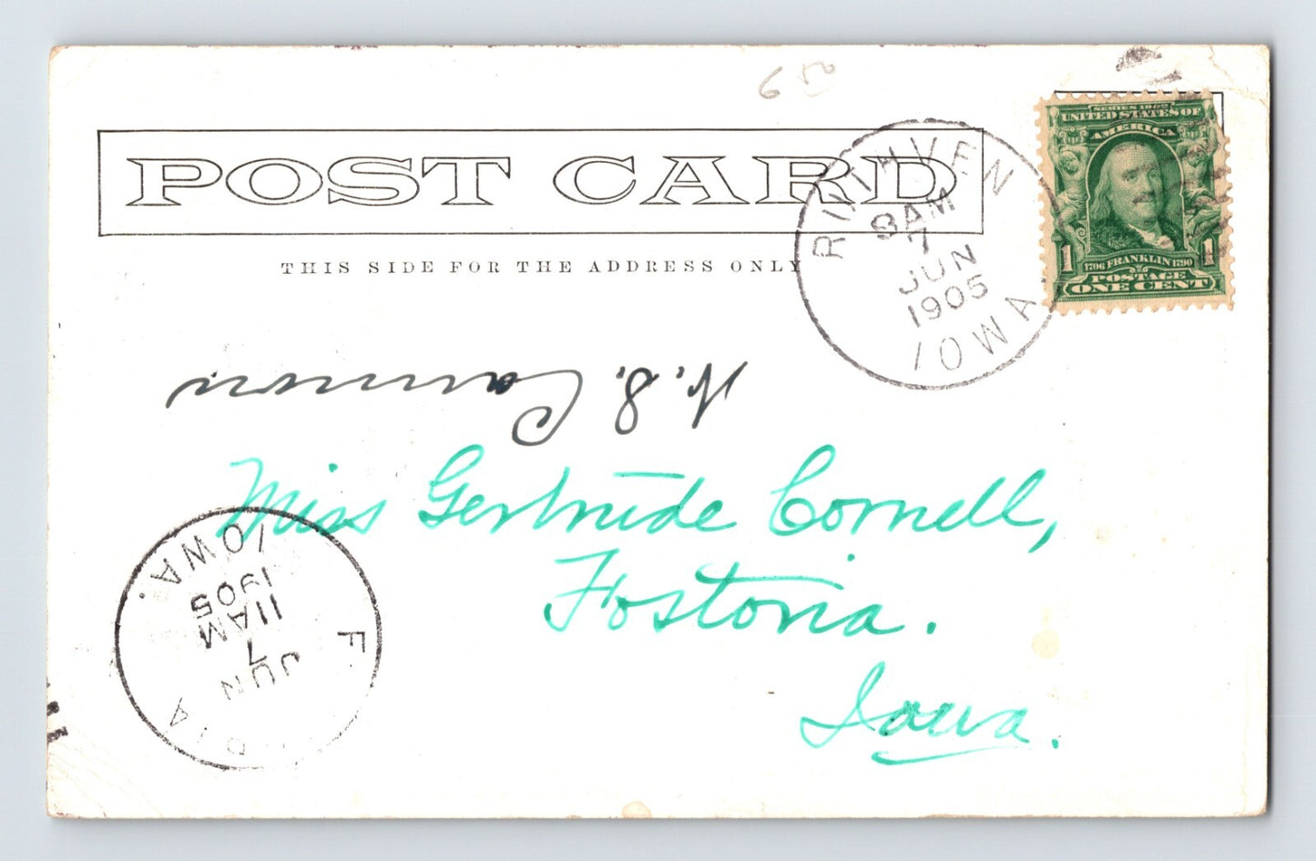 Glenwood Springs Colorado Midland Railroad Train 1905 Postcard Posted