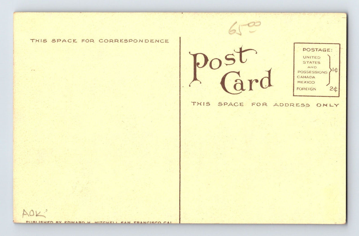 Napa California San Francisco Vallejo Napa Railroad Depot 1910s Postcard Unposted