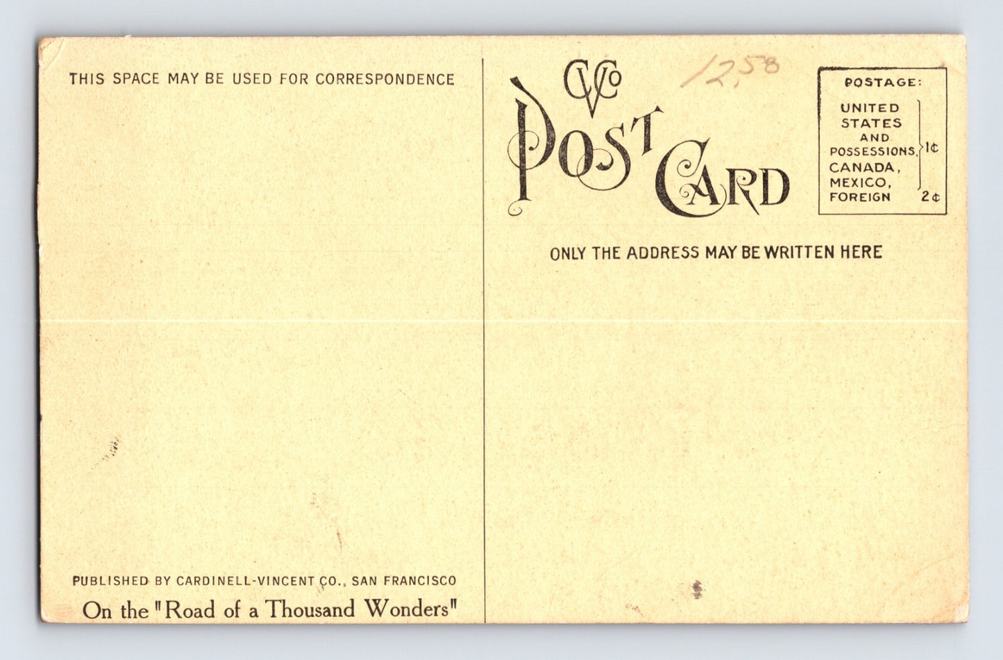 Petaluma California First Baptist Church 1910s Postcard Unposted Divided