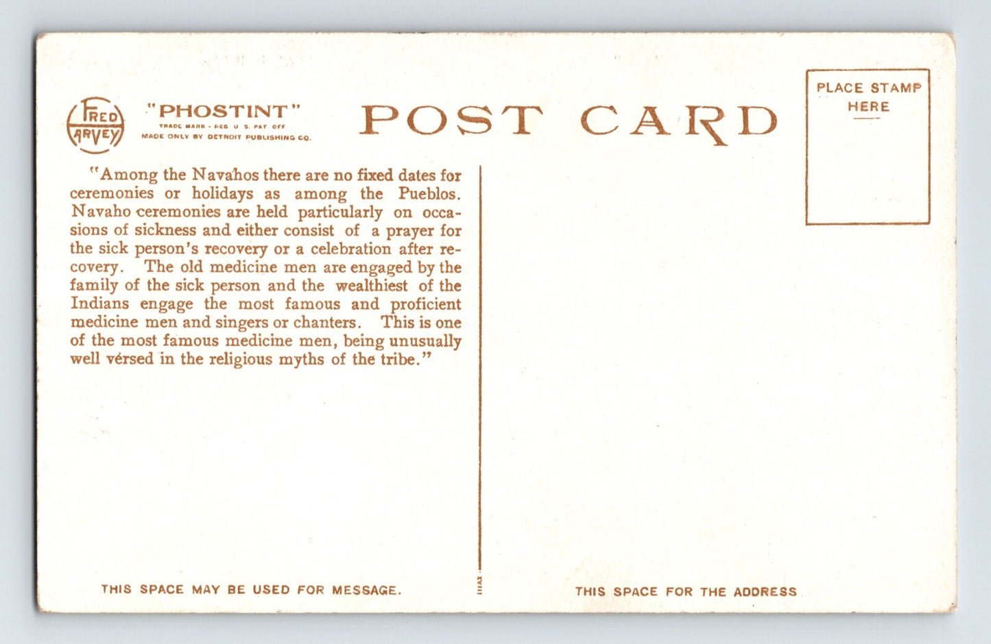 New Mexico Navajo Medicine Man Portrait 1910s Postcard Unposted