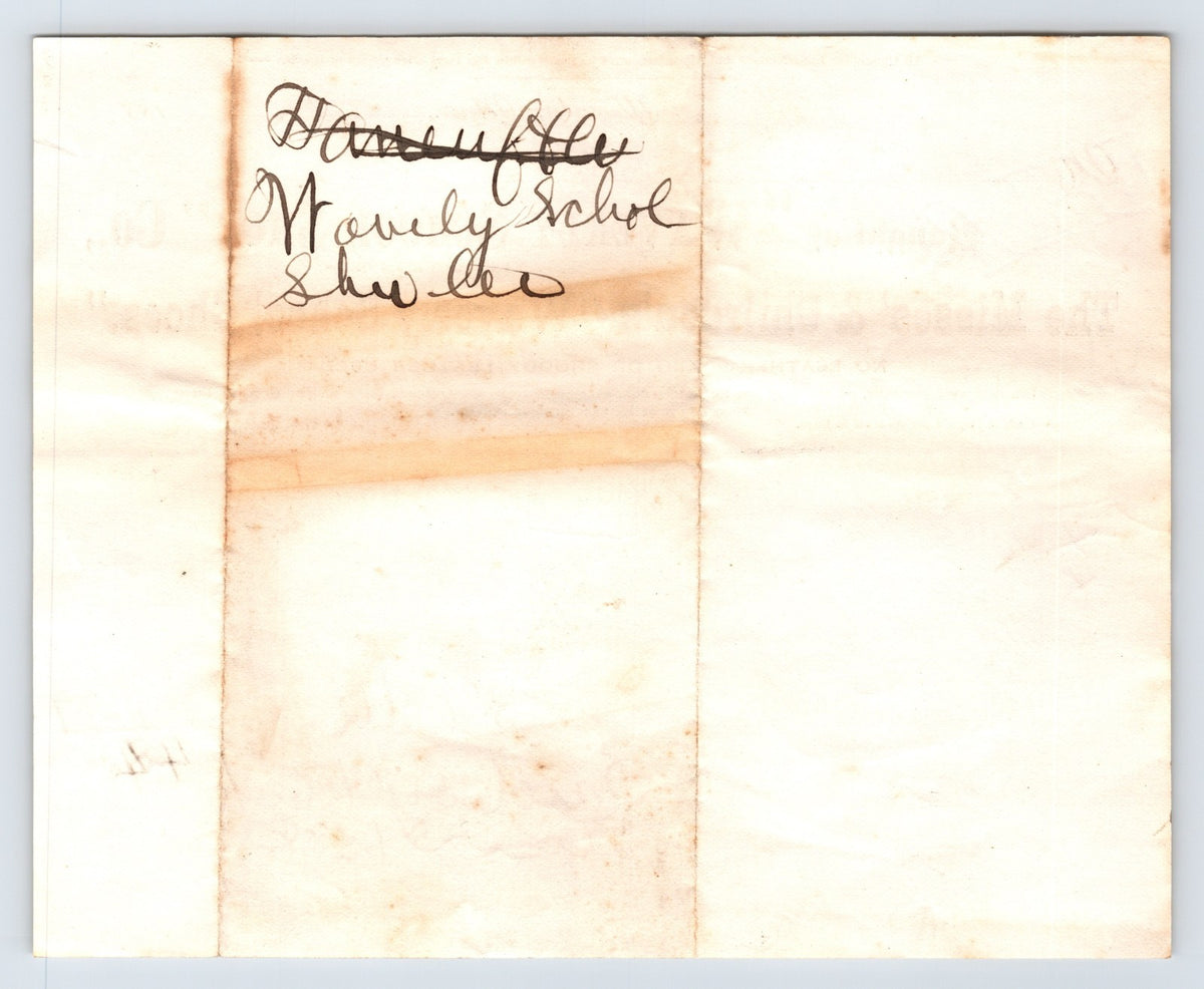 Worcester Massachusetts 1886 Waverly School Shoe Billhead 7 x 5.5