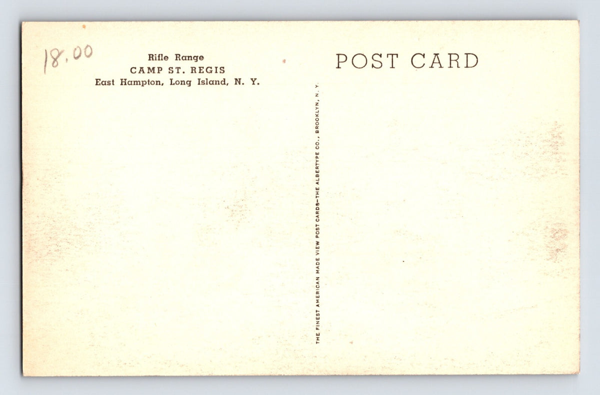 East Hampton Long Island New York Camp St Regis Rifle Range 1950s Postcard
