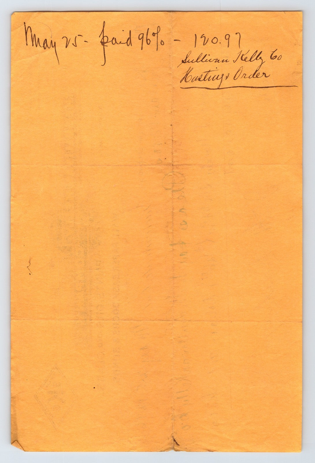 Sacramento California 1896 Sullivan Kelly Paint Billhead 8 x 5.5