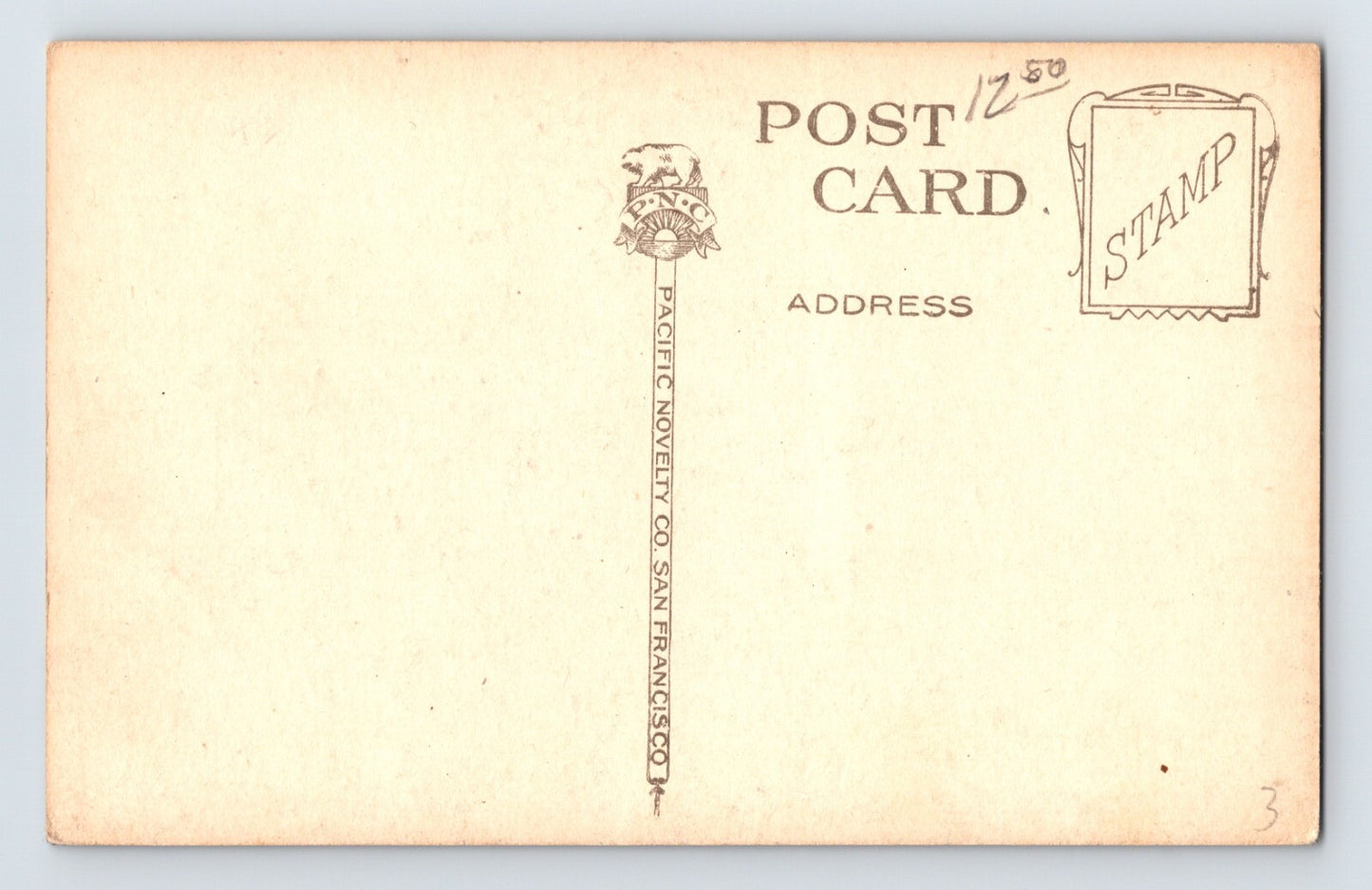 Eureka California Hotel Vance 1910s Postcard Unposted Divided Back