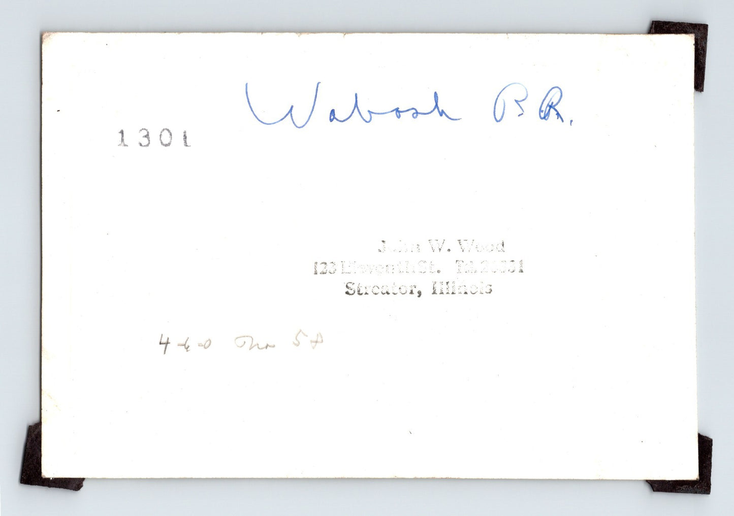 Wabash Railroad Steam Locomotive 1940s Photo Conductor Engineer 4 x 6