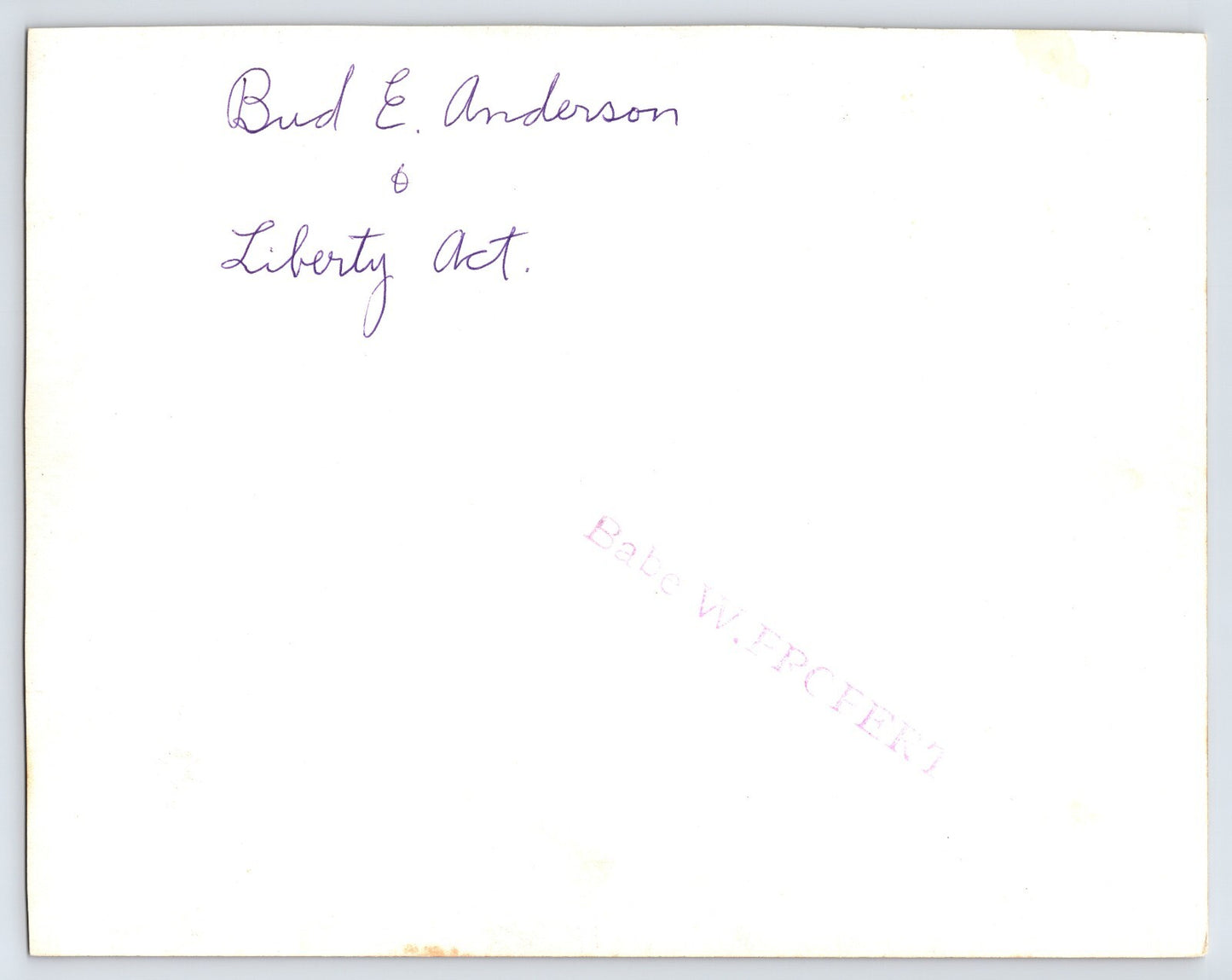 Bud Anderson Liberty Act Show 1940s Photo Circus Horses 8 x 10