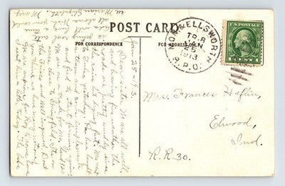 Cherryvale Kansas Pennant Souvenir 1913 Postcard Posted Divided Back