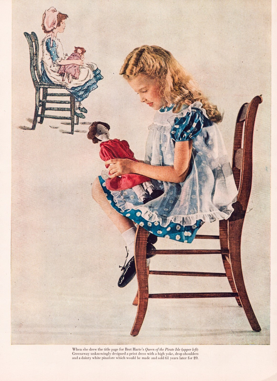Kate Greenaway Little Girl Dresses 1947 Print Ad 4 Pages 10.5 x 13.5