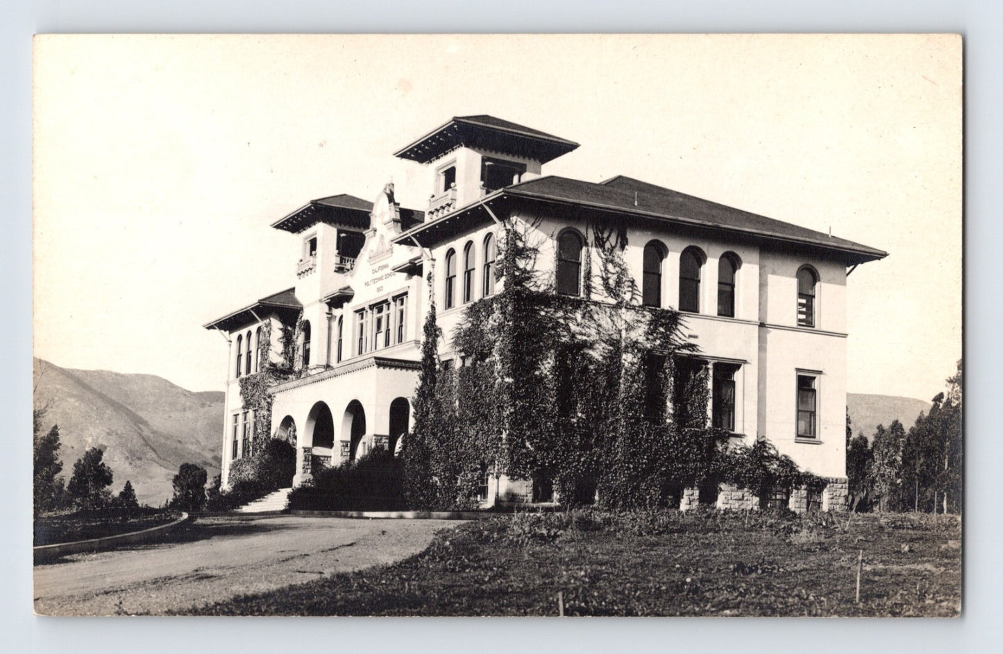 San Luis Obispo California Cal Poly Admin Building 1910s RPPC Postcard Velox