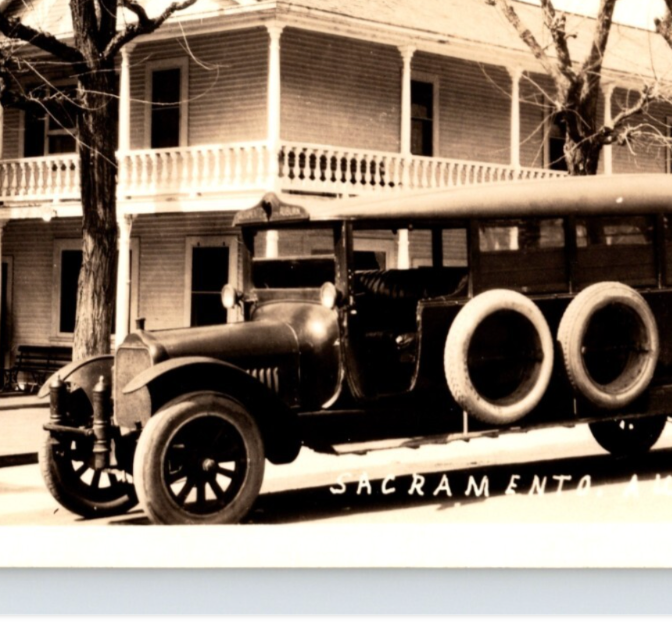 Auburn California Sacramento Stage Car 1920s Postcard RPPC Unposted Photo