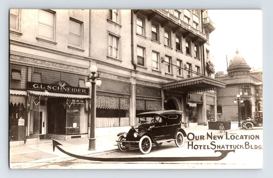 Berkeley California G.L. Schneider Optometry 2210 Shattuck 1916 Postcard RPPC