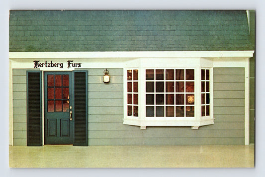Rocky Mount North Carolina Hertzberg Furs Furrier 1960s Postcard Unposted