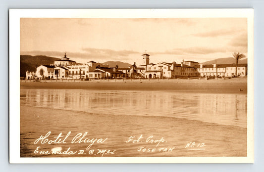 Ensenada Baja California Mexico Hotel Playa waterfront resort real photo postcard