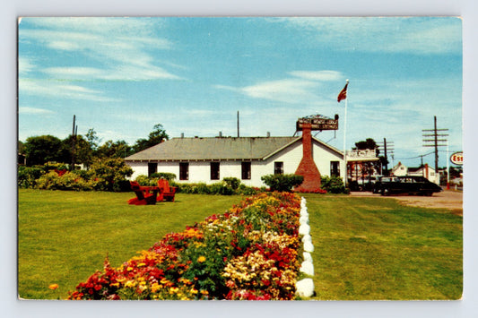 Saint John New Brunswick White House Lodge Motel roadside garden view 1960s postcard