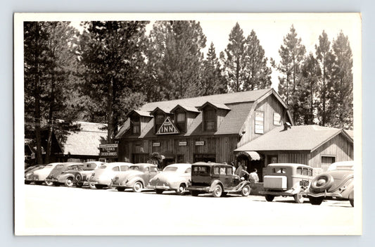 Lake Tahoe California Buckhorn Inn Hotel 1940s RPPC Postcard Unposted EKC