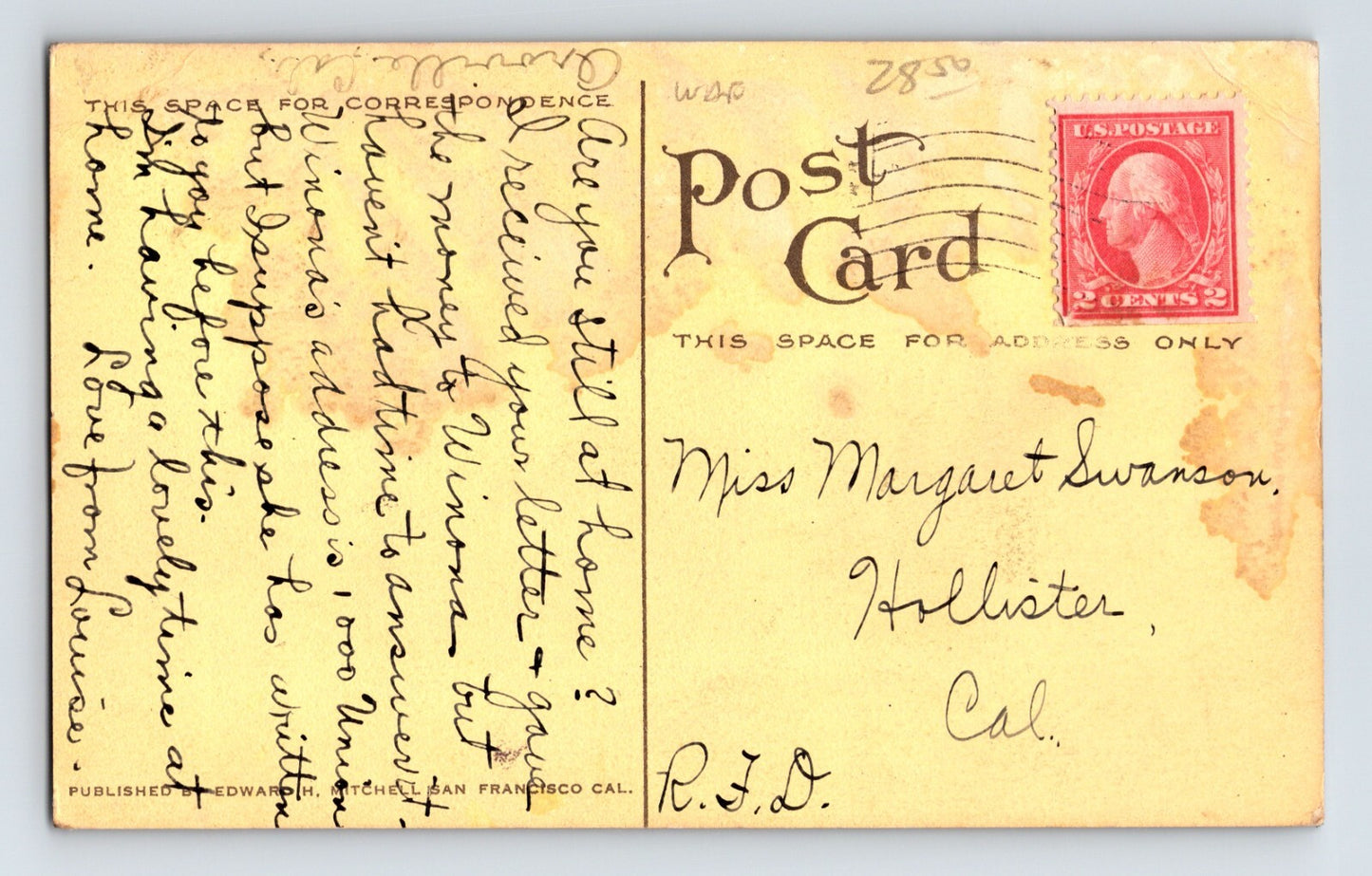 Oroville California Western Pacific Railroad Train Depot 1910s Postcard Posted