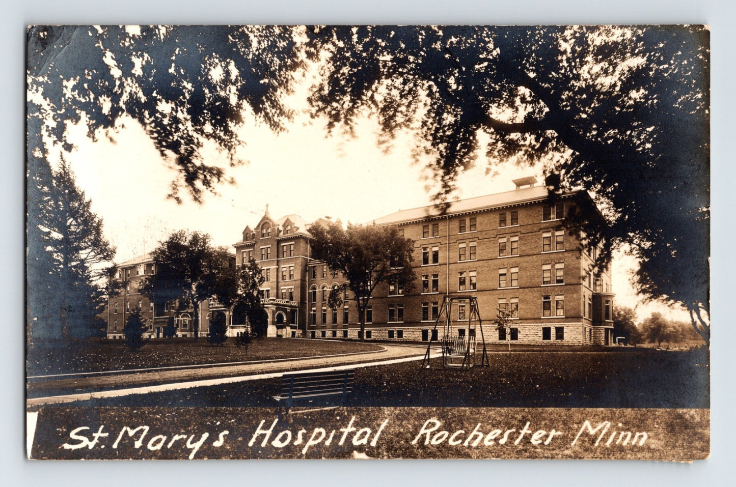 Rochester Minnesota St Mary Hospital 1912 RPPC Postcard Posted Divided Back