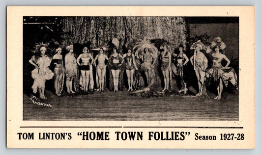 New York City Tom Linton Home Town Follies 1927 Risque Burlesque Postcard Unposted