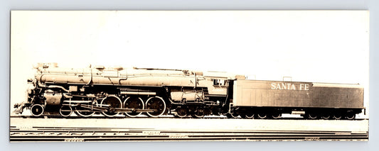 Santa Fe 4-8-4 Northern type steam locomotive 1940s railroad photo 2.75 x 7