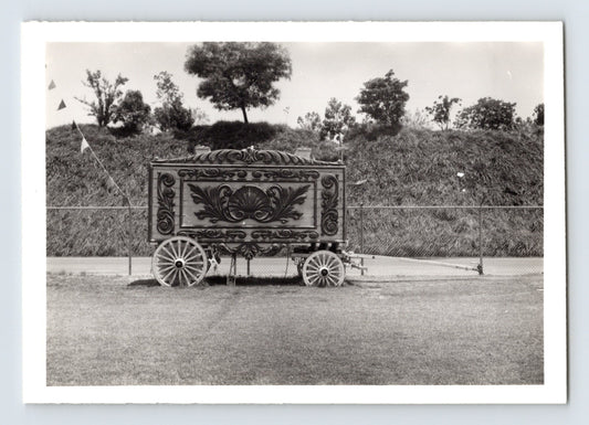 Disneyland Mickey Mouse Club Circus decorative wagon berm hillside 1955 photo Anaheim California