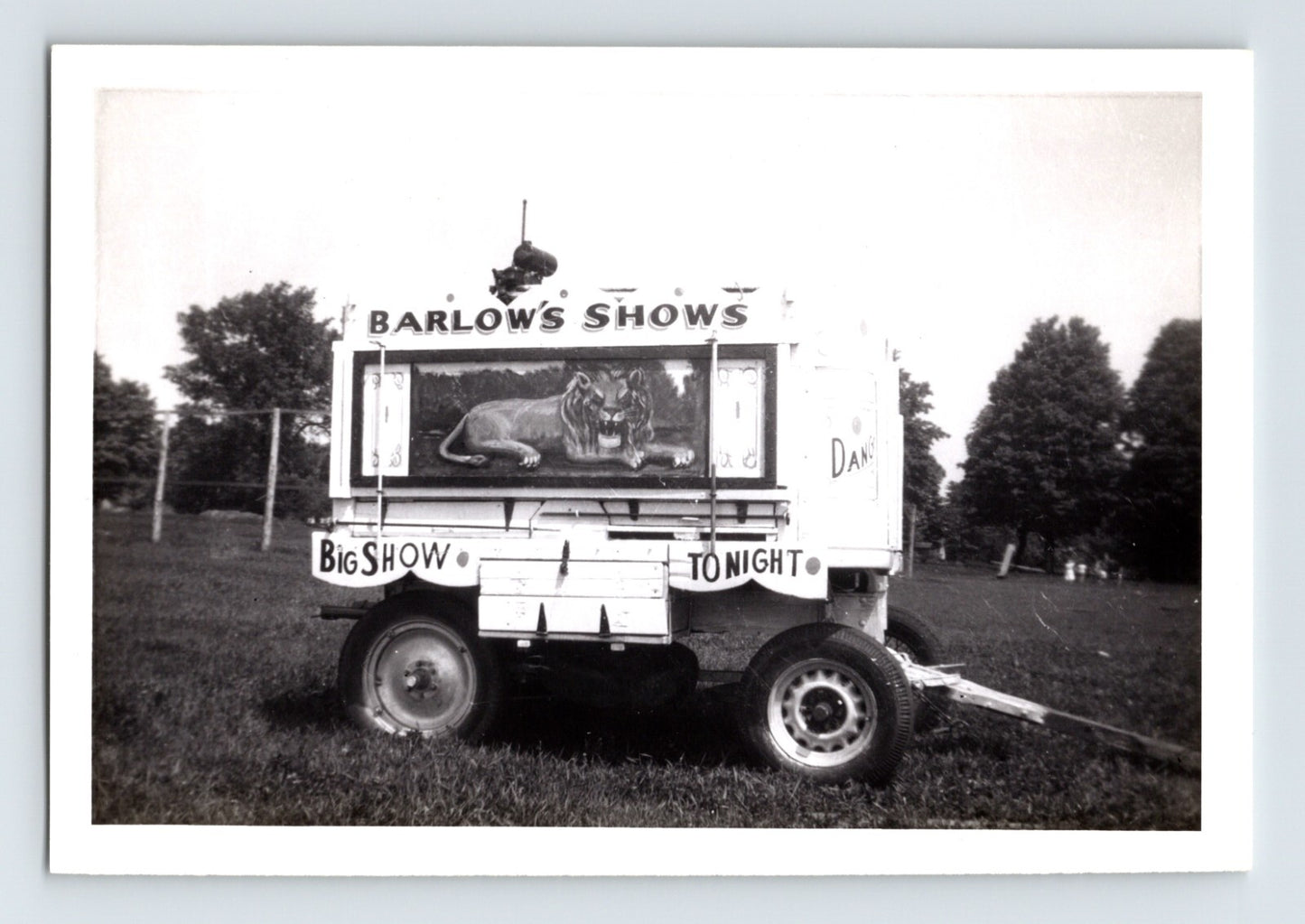 Barlow Shows circus lion cage wagon St Louis Missouri 1947 photo