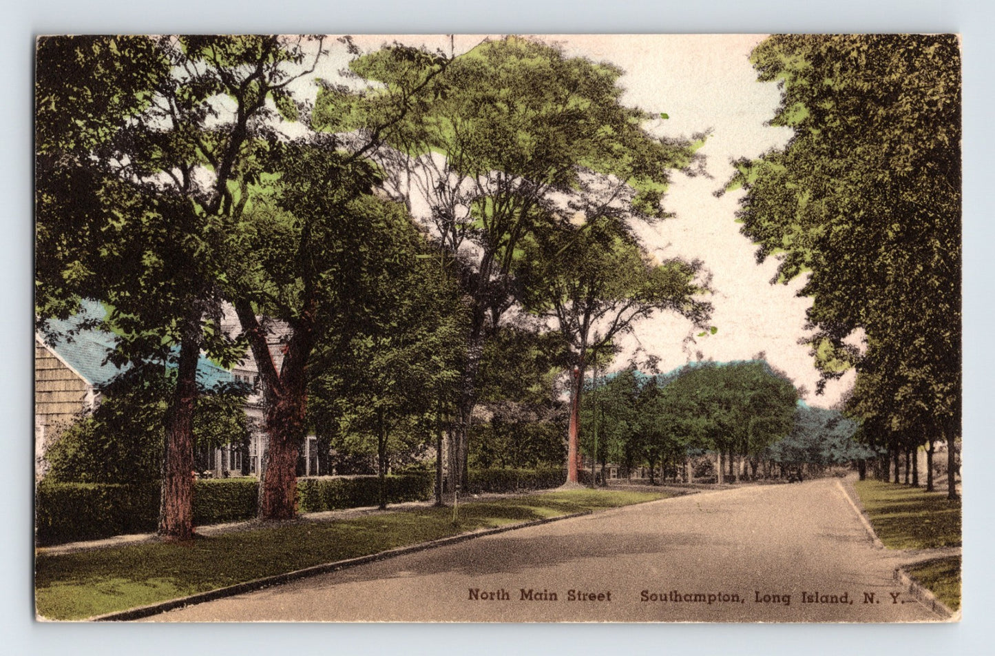 Southampton New York Long Island North Main Street 1930s Postcard Unposted