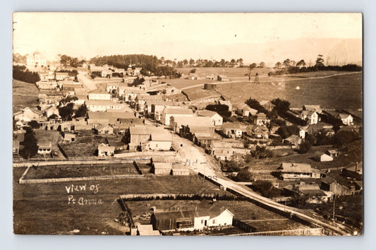Point Arena California Downtown Aerial 1912 RPPC Postcard Posted Gualala