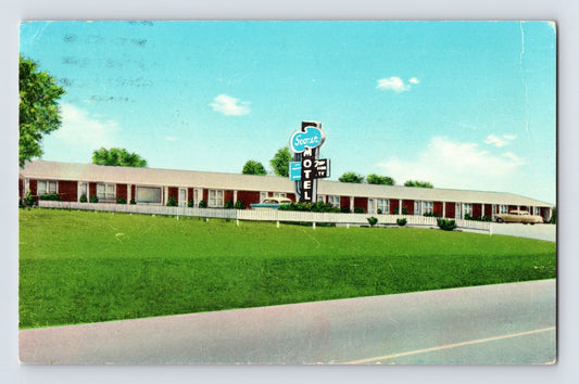 Van Buren Arkansas Sooner Motel roadside motor court sign 1960s postcard