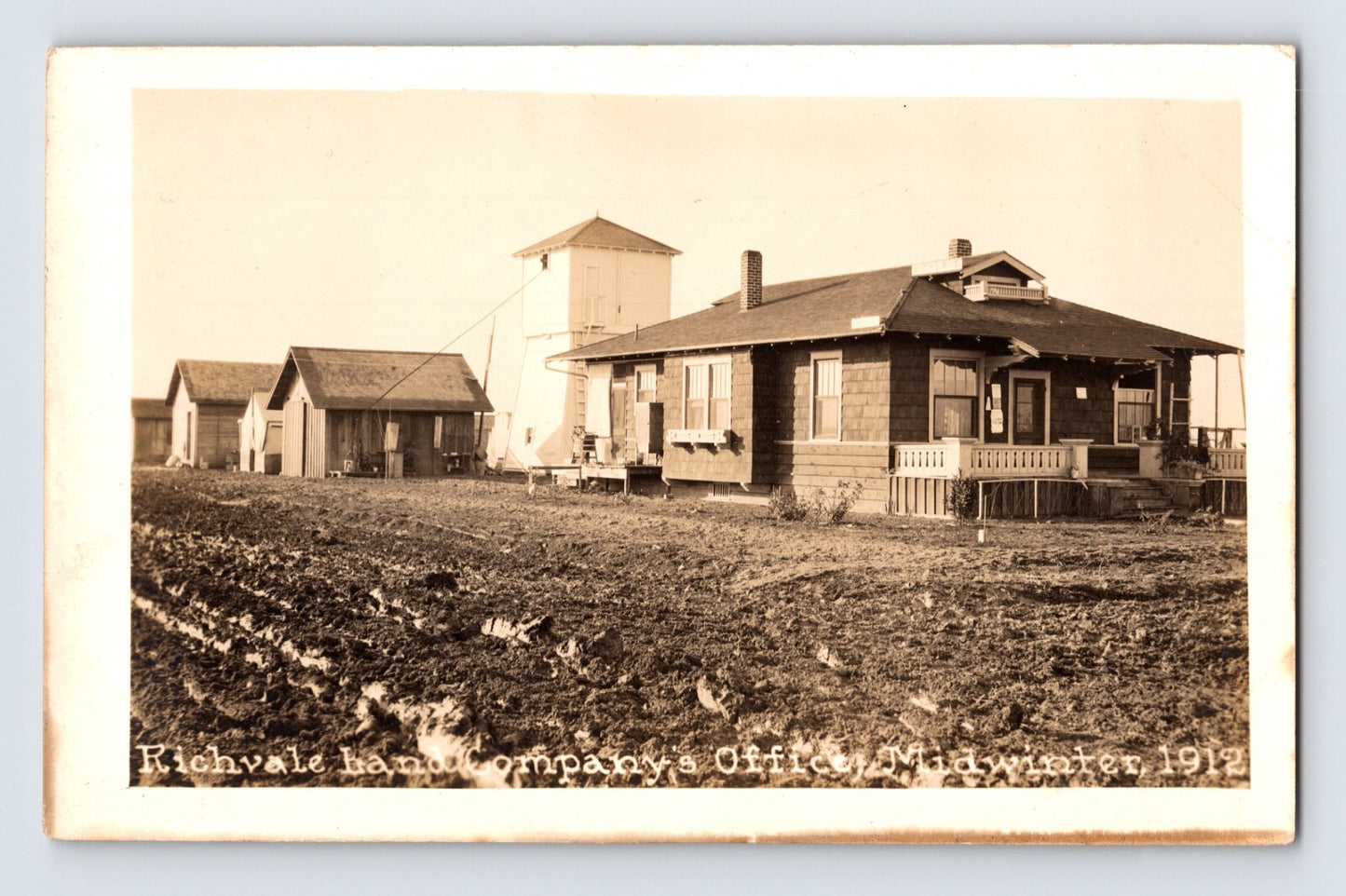 Richvale California Land Office Midwinter 1912 RPPC Postcard Unposted