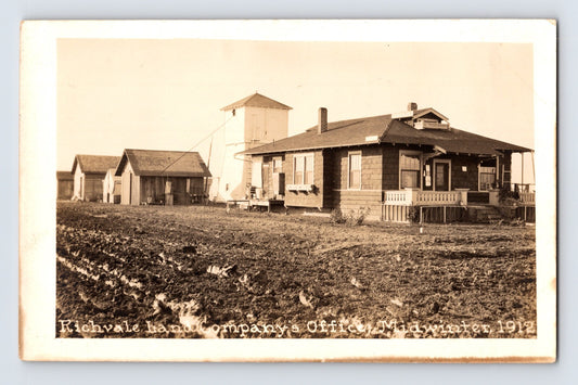 Richvale California Land Office Midwinter 1912 RPPC Postcard Unposted