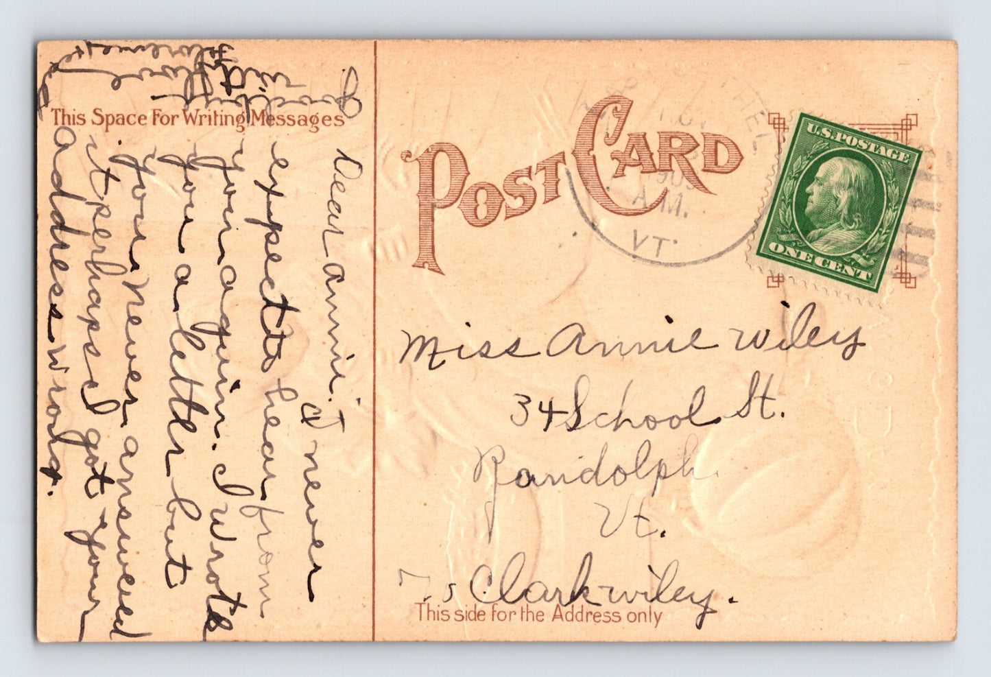 Thanksgiving Postcard 1909 African American Woman Turkey Plucking Divided Back