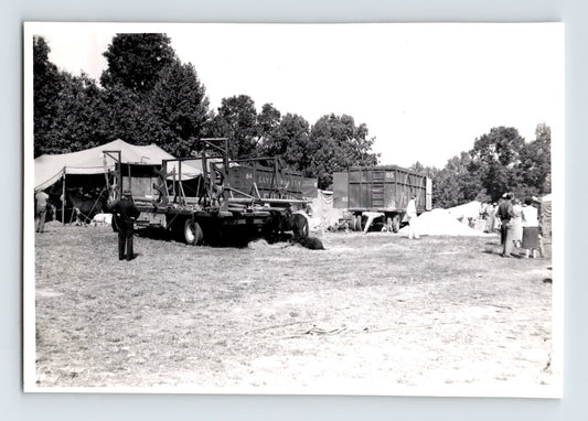 Clyde Beatty Circus 1950s Photo Tent Construction Velox 3 x 4.5