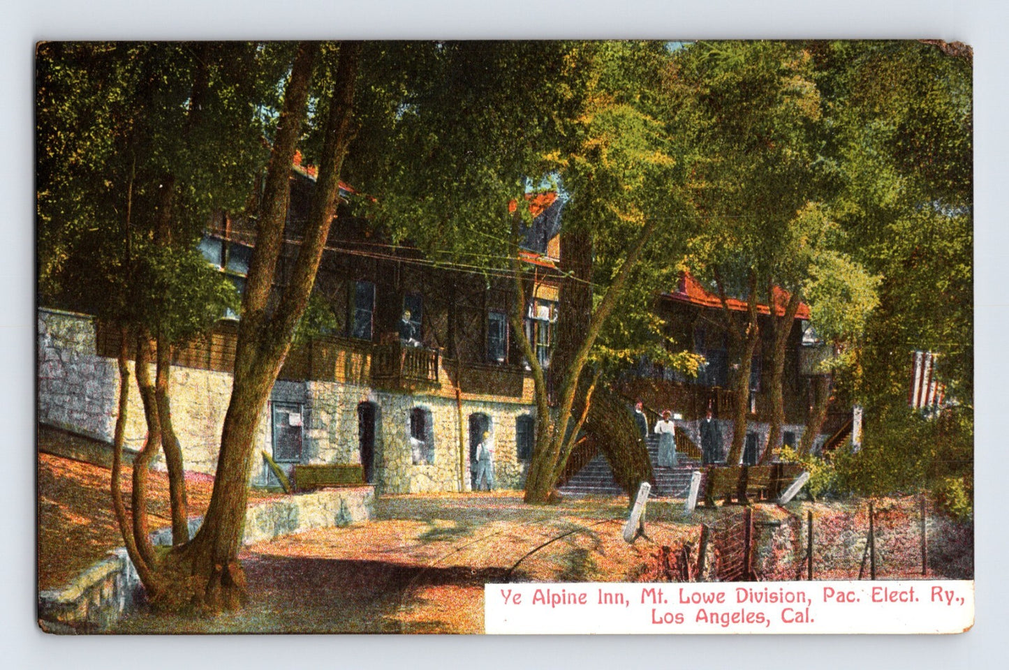 Mt Lowe California Ye Alpine Inn Restaurant 1910s Postcard Unposted