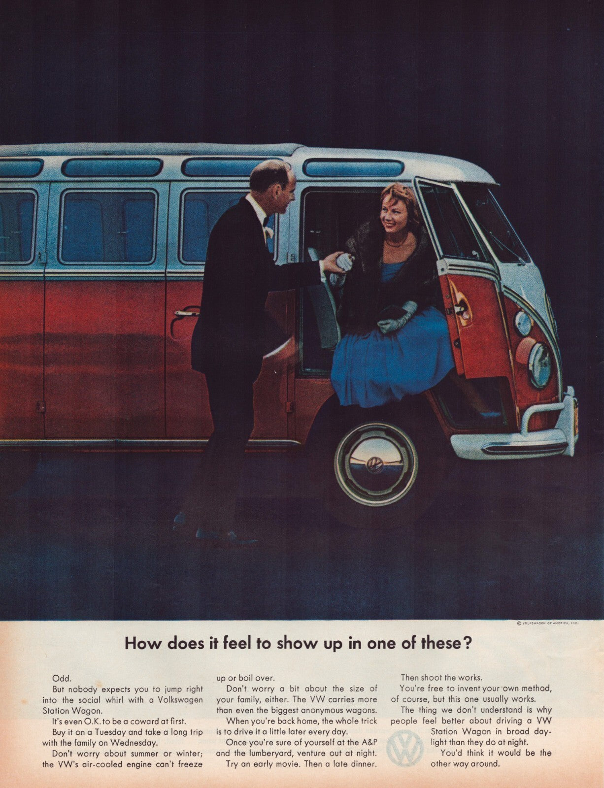 Volkswagen 1963 Van Bus Kombi Print Ad Full Page 10.5 x 13.5