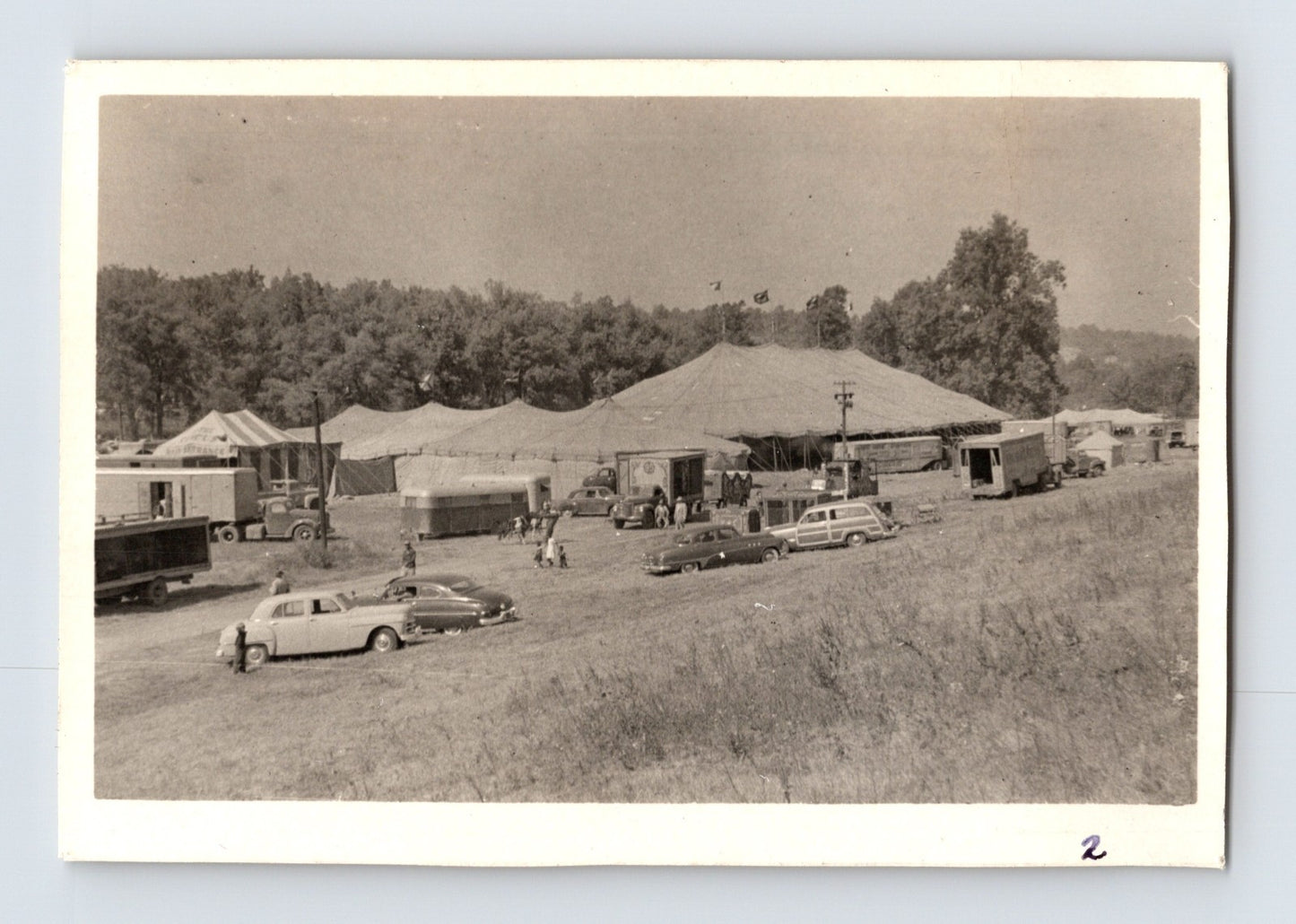 King Bros Cristiani Circus 1950s photo big top circus lot Helena Arkansas
