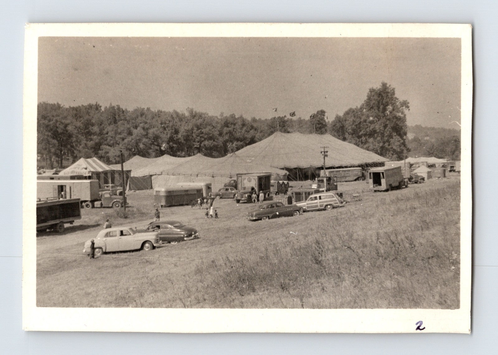 King Bros Cristiani Circus 1950s photo big top circus lot Helena Arkansas