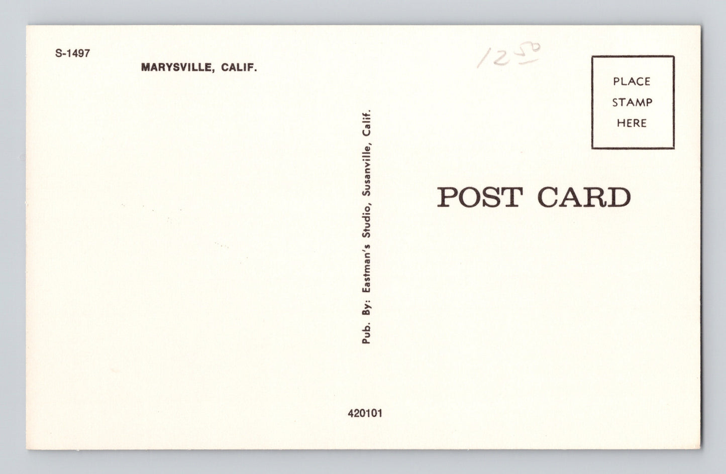 Marysville California Woolworth Payless DeVon Jewelers 1960s Postcard Unposted