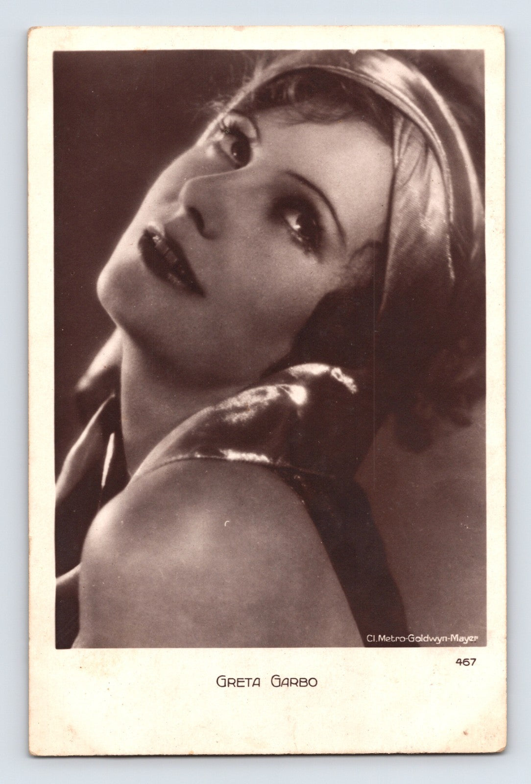 Greta Garbo Photo Postcard RPPC 1930s MGM Cinemagazine Edition Paris Unposted