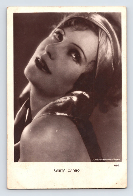 Greta Garbo Photo Postcard RPPC 1930s MGM Cinemagazine Edition Paris Unposted