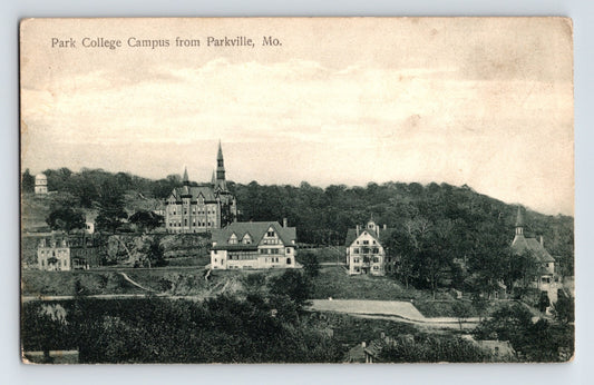 Parkville Missouri Park College Campus 1910s Postcard Unposted Divided Back