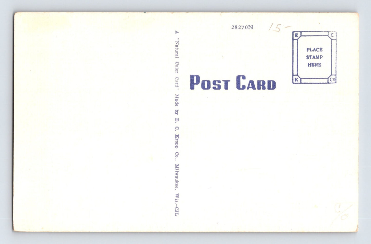 Janesville Wisconsin Riverside Park Miniature Railway 1940s Postcard Unposted