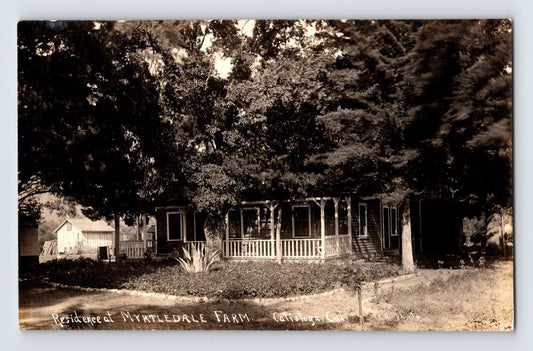 Calistoga California Myrtledale Farm residence house real photo postcard 1910s