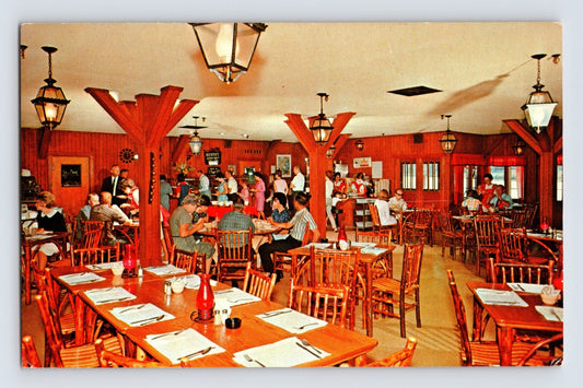 Bella Vista Village Arkansas Hill N Dale Restaurant interior dining room 1960s postcard