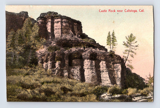 Calistoga California Castle Rock Landscape 1910s Postcard