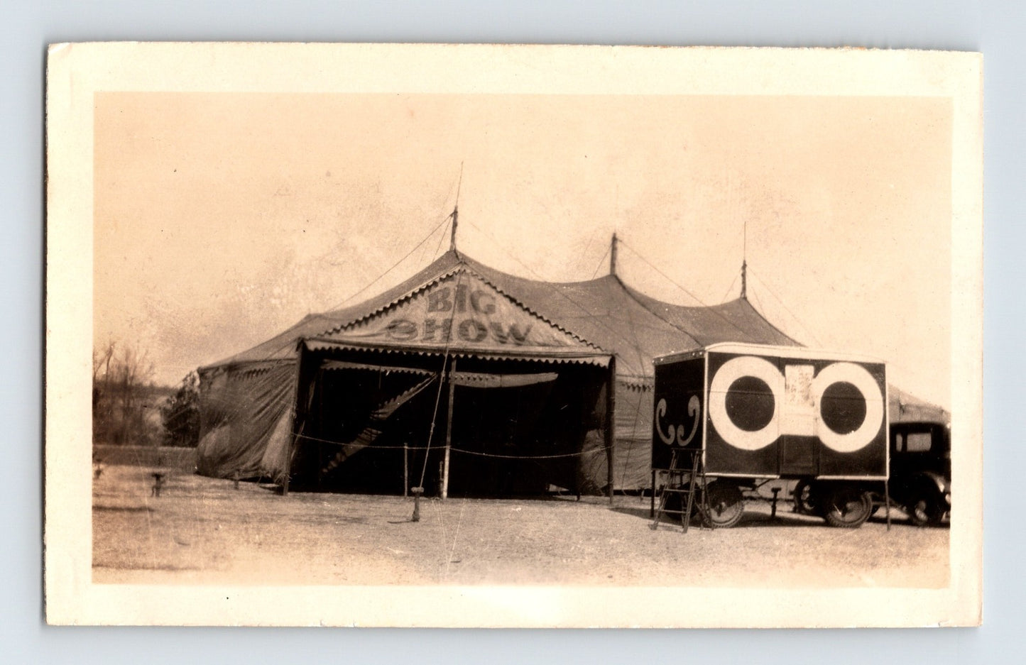 Circus Tent Entrance Ticket Wagon 1940s Photo - 3 x 4.5