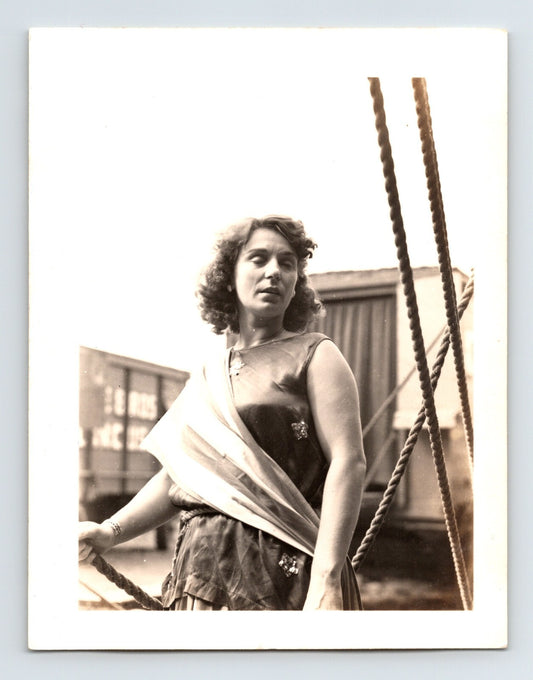 Cole Brothers Circus cowgirl Jean Allen 1944 vintage photo performer ropes