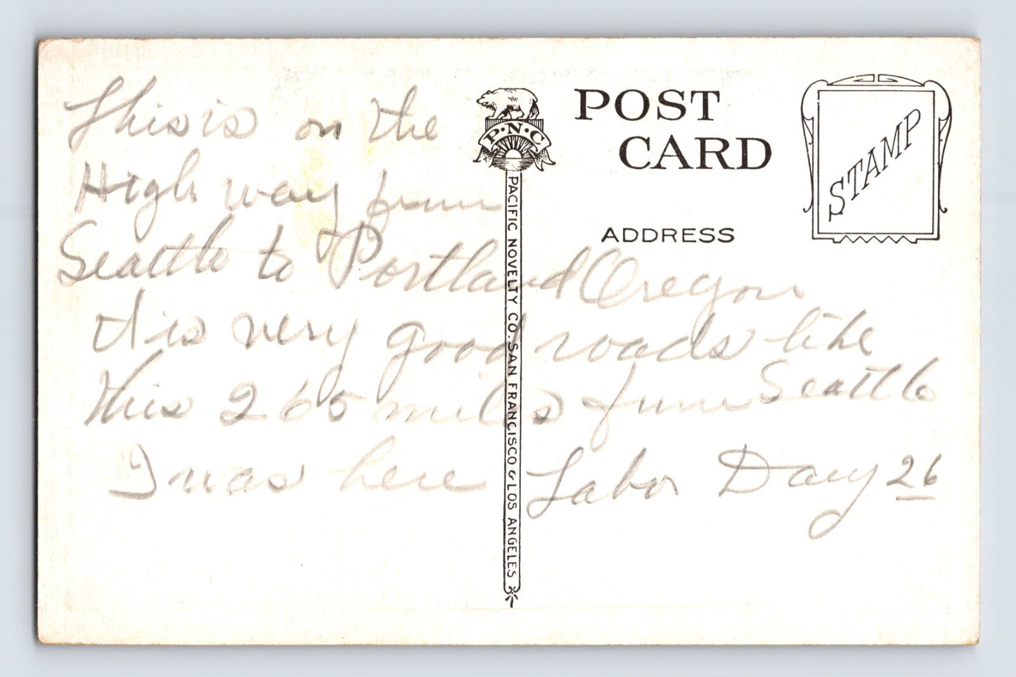 Columbia River Highway Washington Mushroom Rock 1910s Postcard Unposted