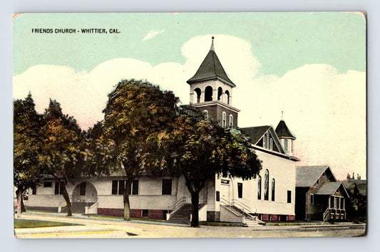 Whittier California Friends Church 1912 Postcard Posted Divided Back